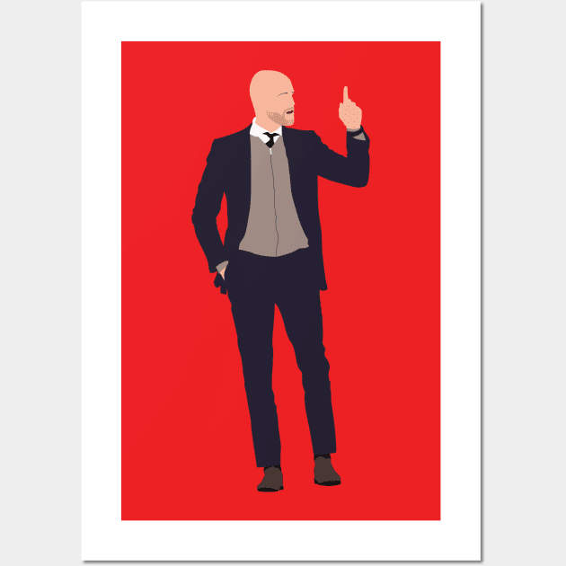 Erik Ten Hag Man Utd Manager Wall Art by Jackshun